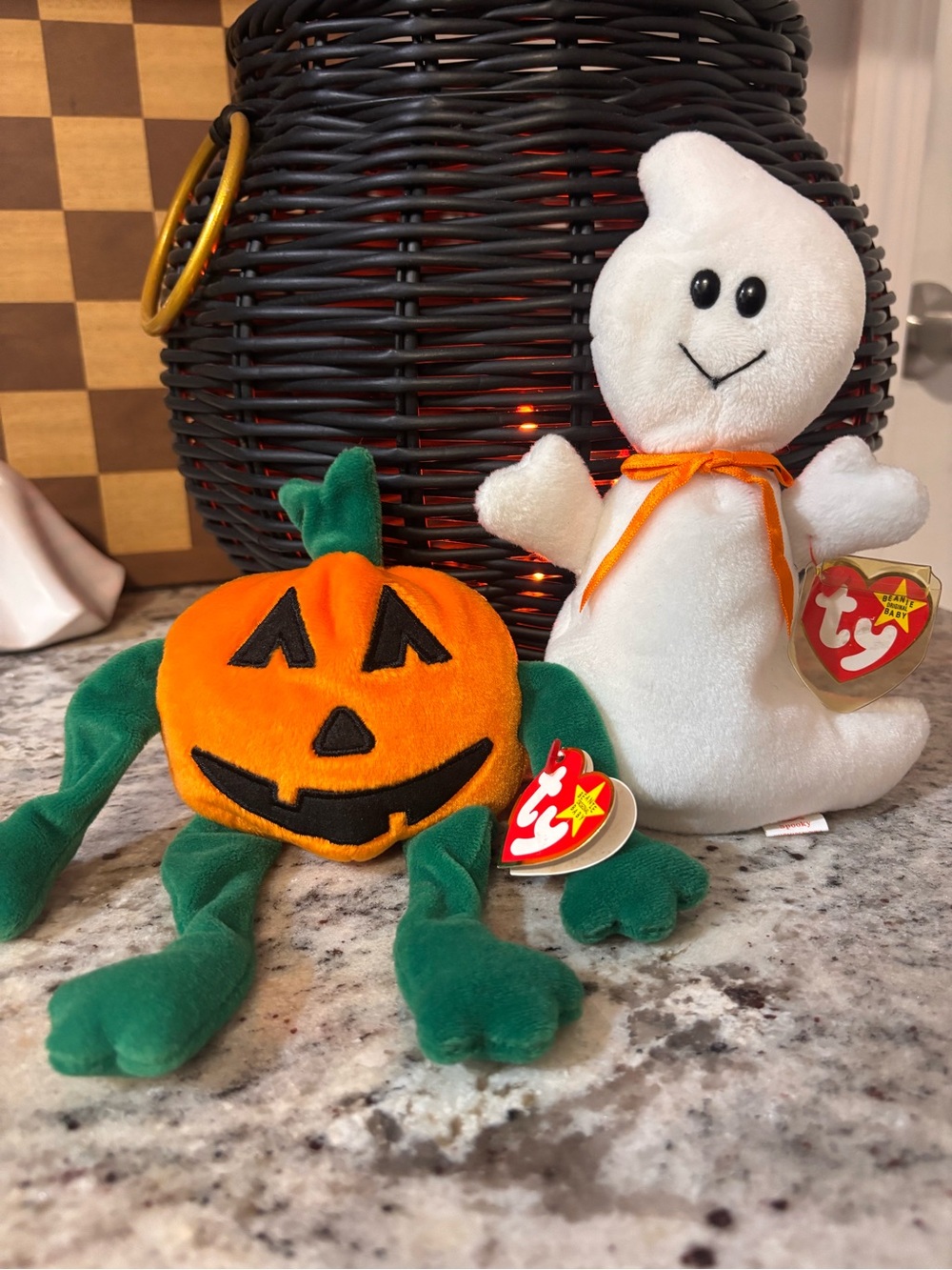 90’s beanie babies Ty Halloween Plush Duo